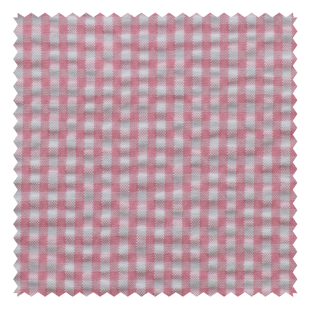 Pink/White Check "Zefiro" Seersucker