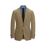 Mid Tan Unstructured Corduroy Suit
