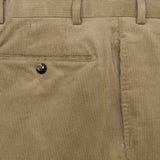 Beige Unstructured Corduroy Suit