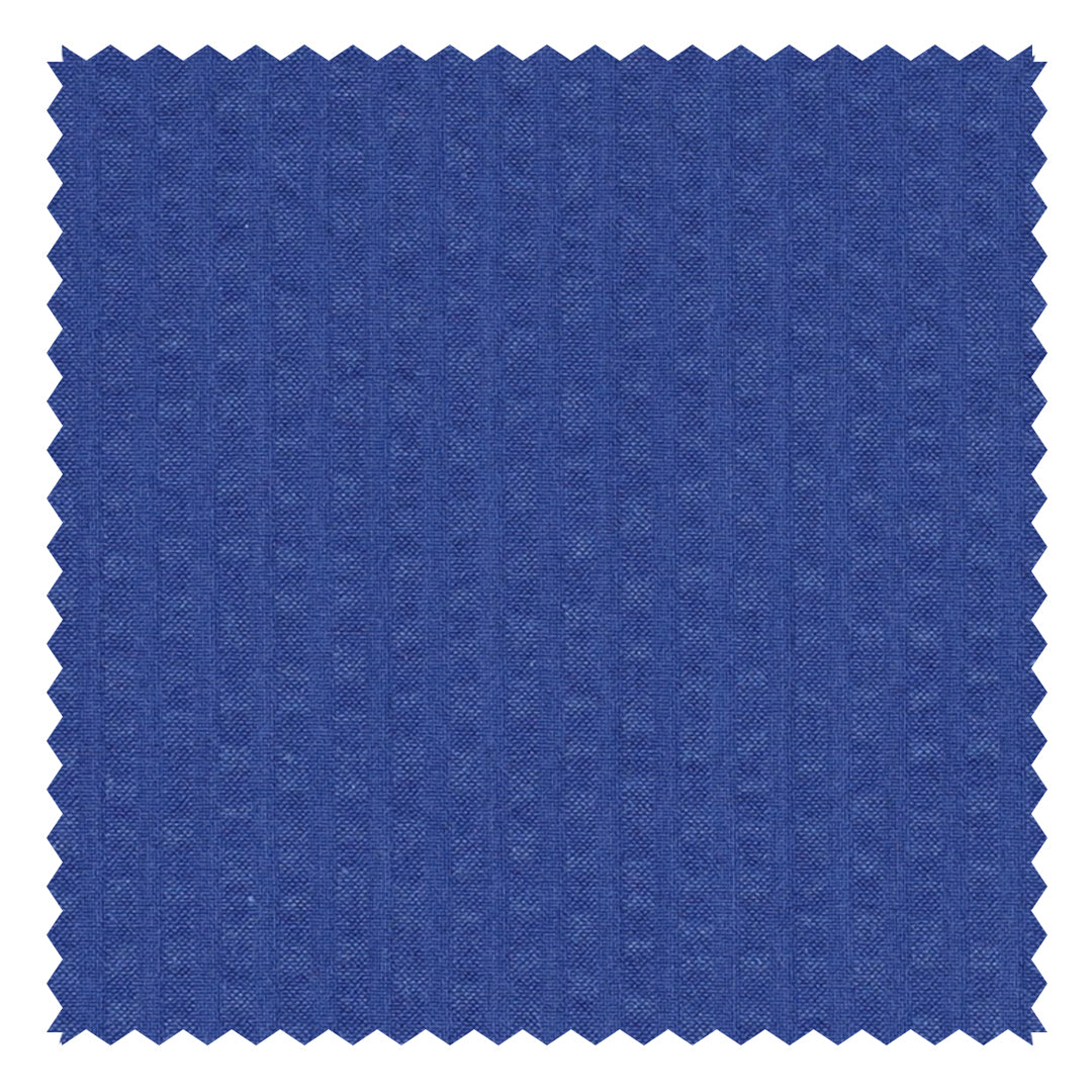 Royal Blue Solid "Zefiro" Seersucker