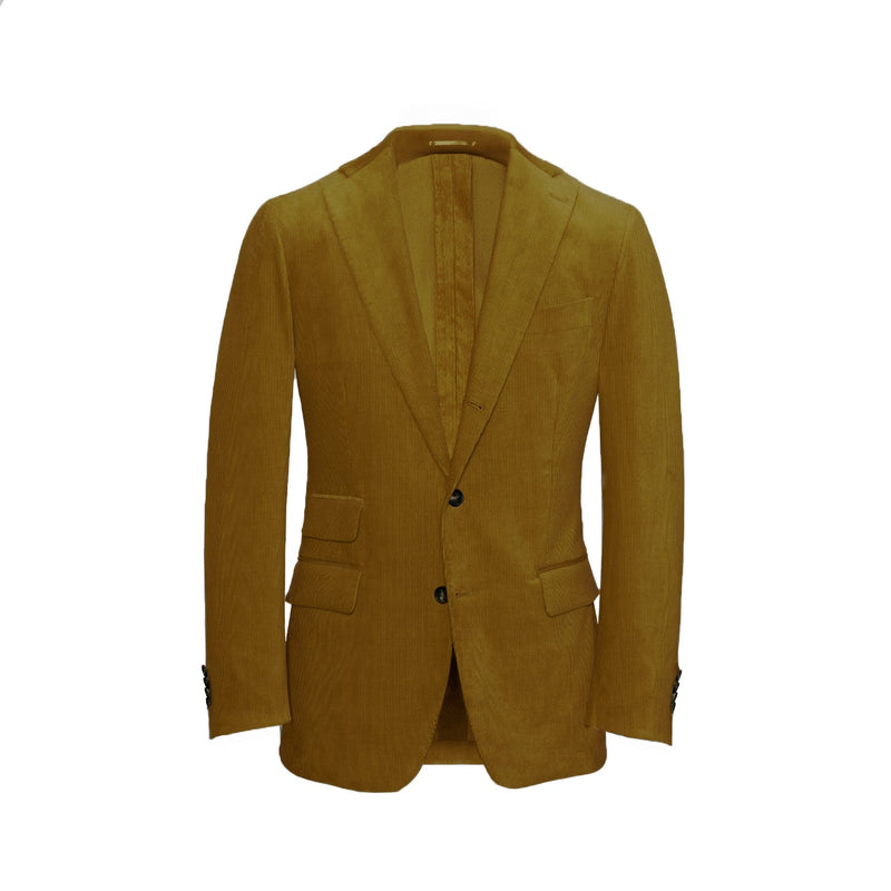 Ochre Unstructured Corduroy Suit