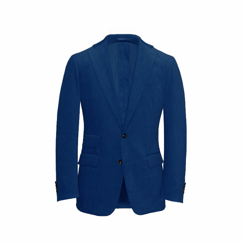 Royal Blue Unstructured Corduroy Suit