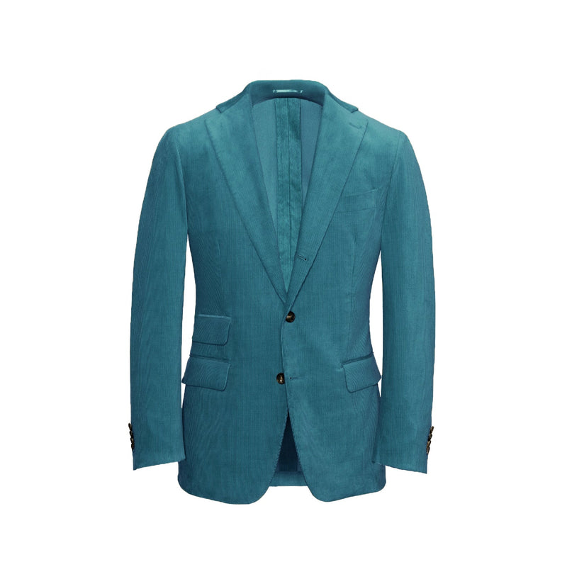 Powder Blue Unstructured Corduroy Suit