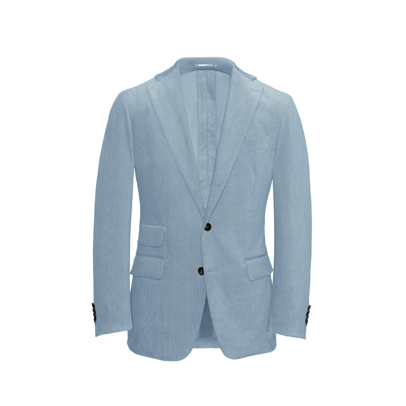 Sky Blue Unstructured Corduroy Suit