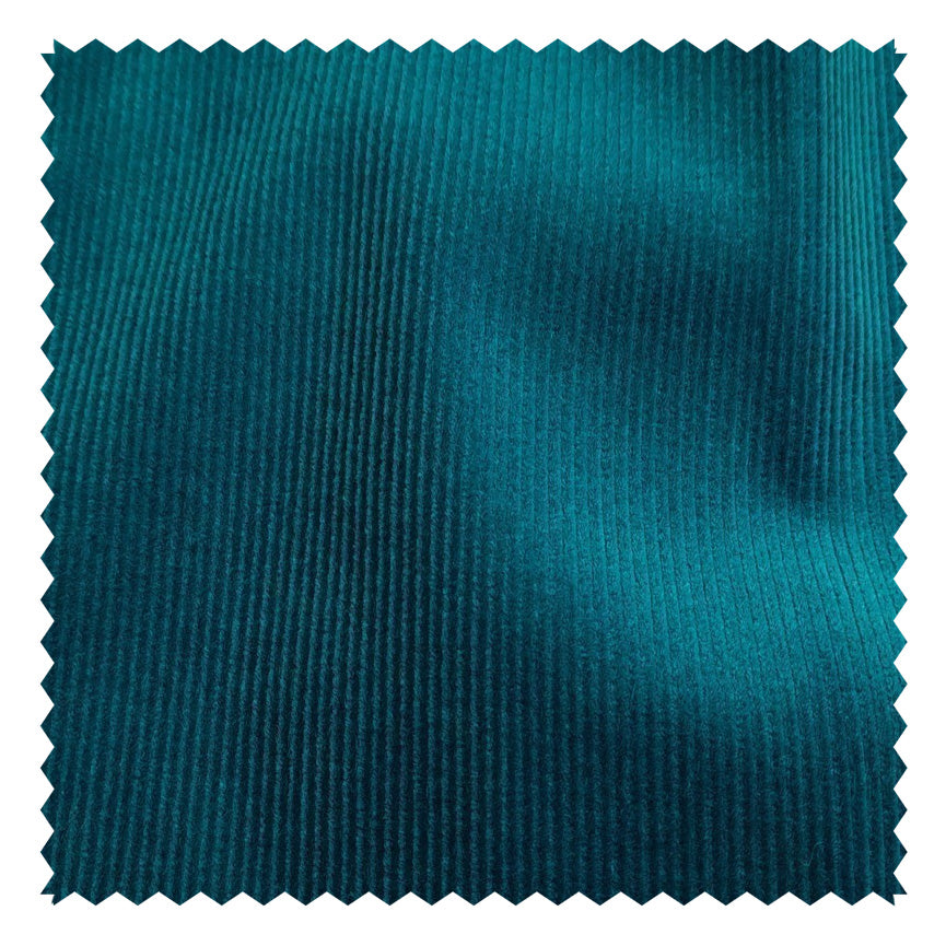 Teal "Velvis 1000" Stretch Corduroy